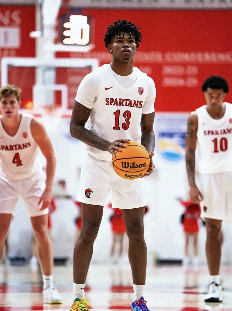 University of Tampa Spartans basketball player at the free-throw line