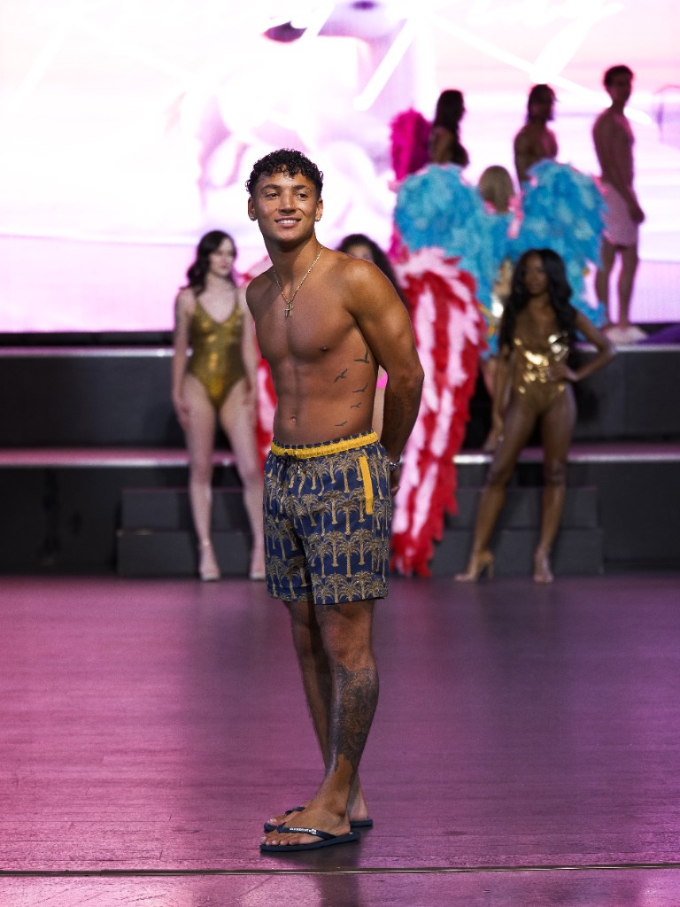 Creator walking a fashion runway
